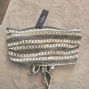 Woven Tie- Back Crop top